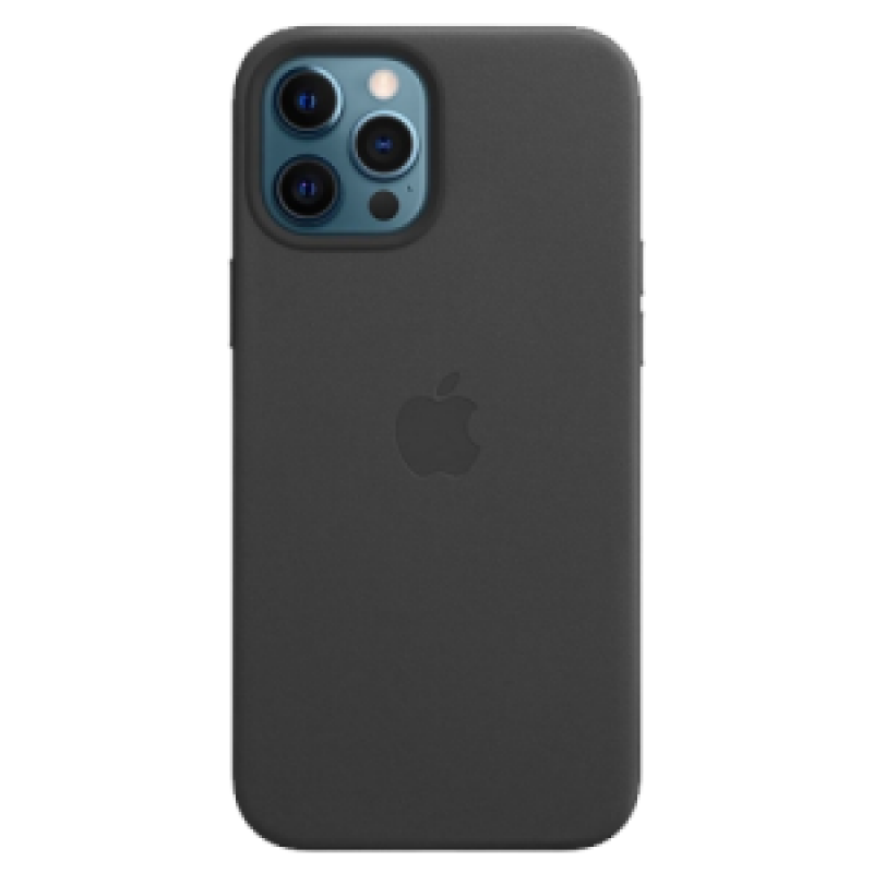 Чехол Apple iPhone 12/12 Pro Leather Case MagSafe (Черный)