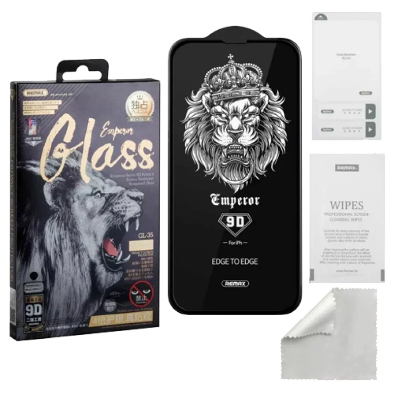 Tempered Glass iPhone 14 Pro Max Remax Black Full Screen