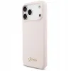 Guess для iPhone 17 Pro Max чехол Liquid silicone Gold metal logo & Camera Hard Pink (MagSafe)