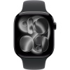 Apple Watch Series 11 42mm Aluminum Jet Black Case Black Sport Band M/L