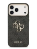 Guess для iPhone 17 Pro чехол PU 4G Classic metal logo Gold camera Hard Black (MagSafe)